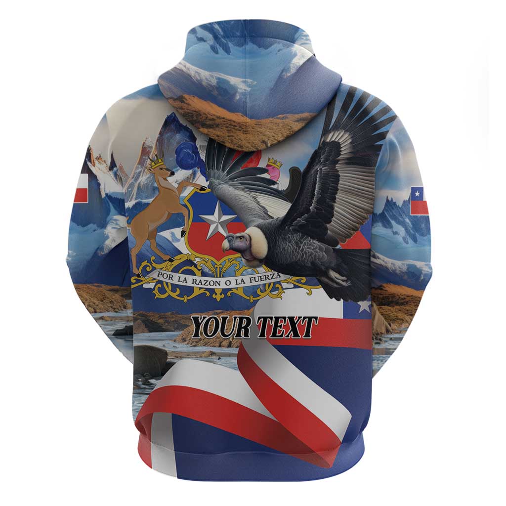 Personalized Chile Independence Day 18th September Hoodie Andean Condor Flying LT01