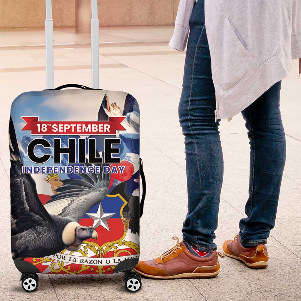 Chile Independence Day 18th September Luggage Cover Andean Condor Flying LT01