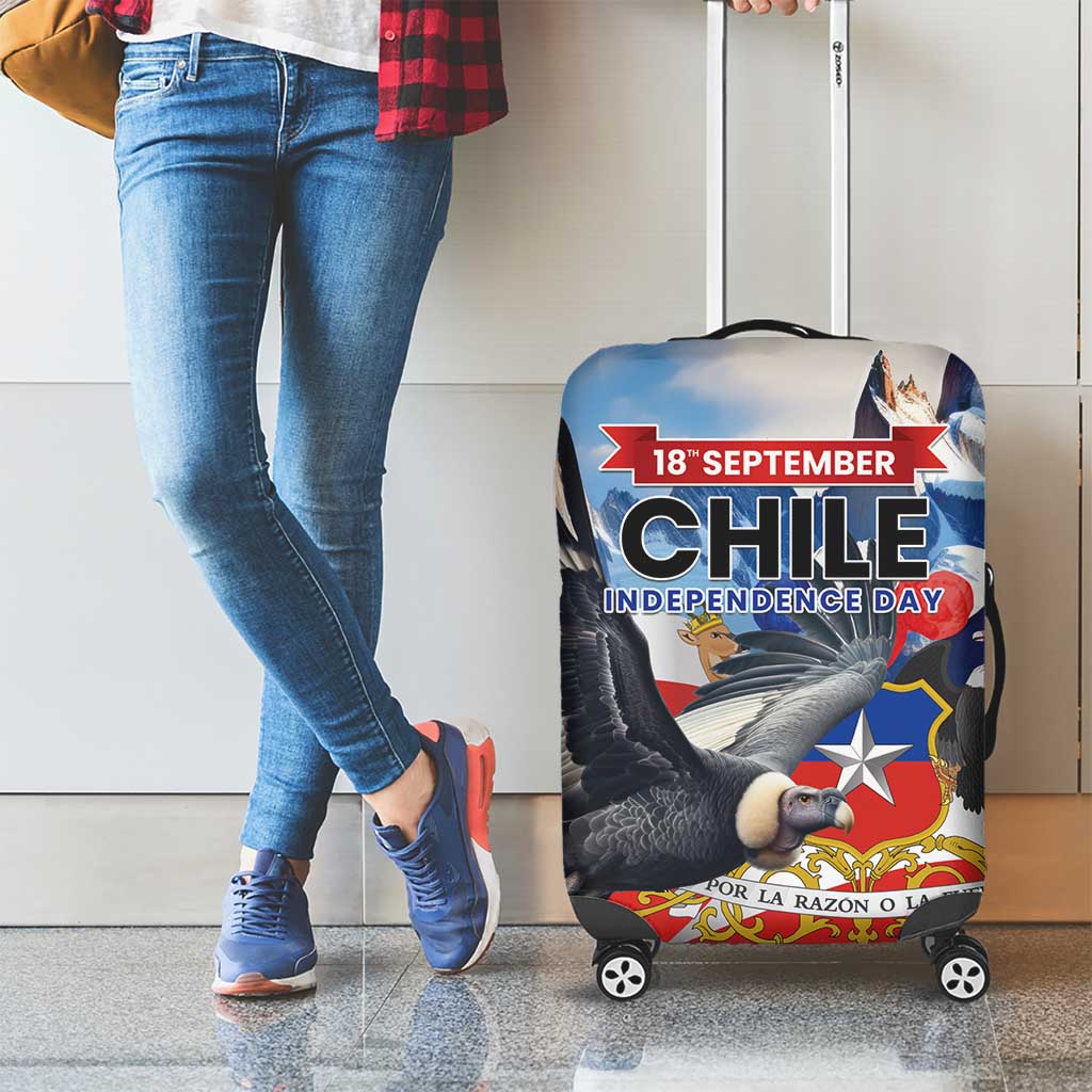 Chile Independence Day 18th September Luggage Cover Andean Condor Flying LT01