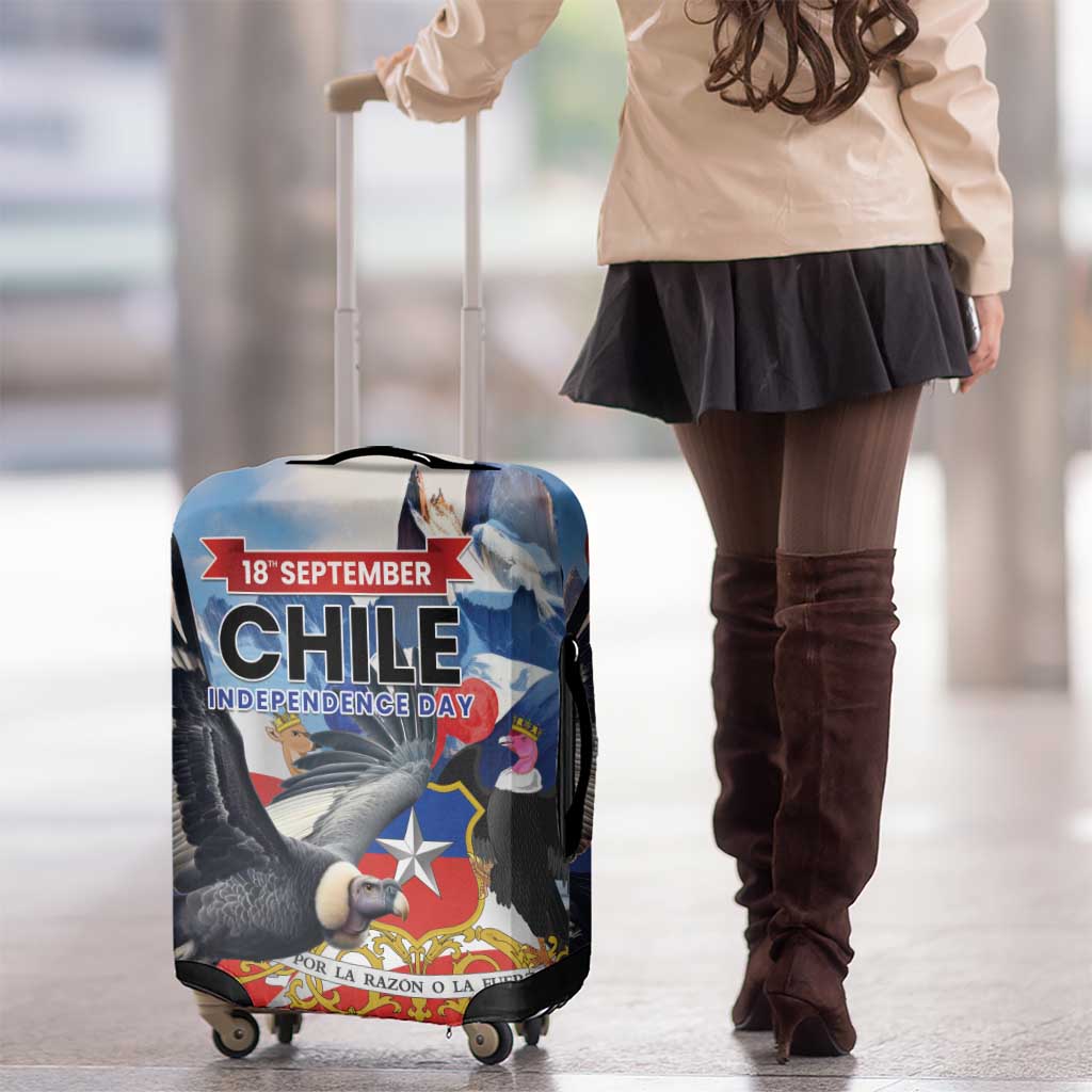 Chile Independence Day 18th September Luggage Cover Andean Condor Flying LT01