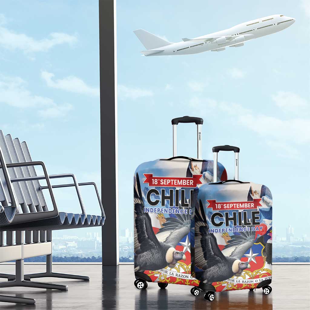 Chile Independence Day 18th September Luggage Cover Andean Condor Flying LT01