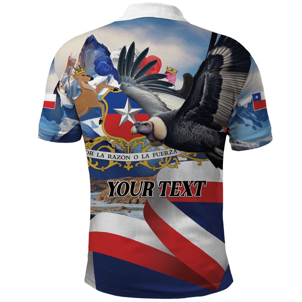 Personalized Chile Independence Day 18th September Polo Shirt Andean Condor Flying LT01
