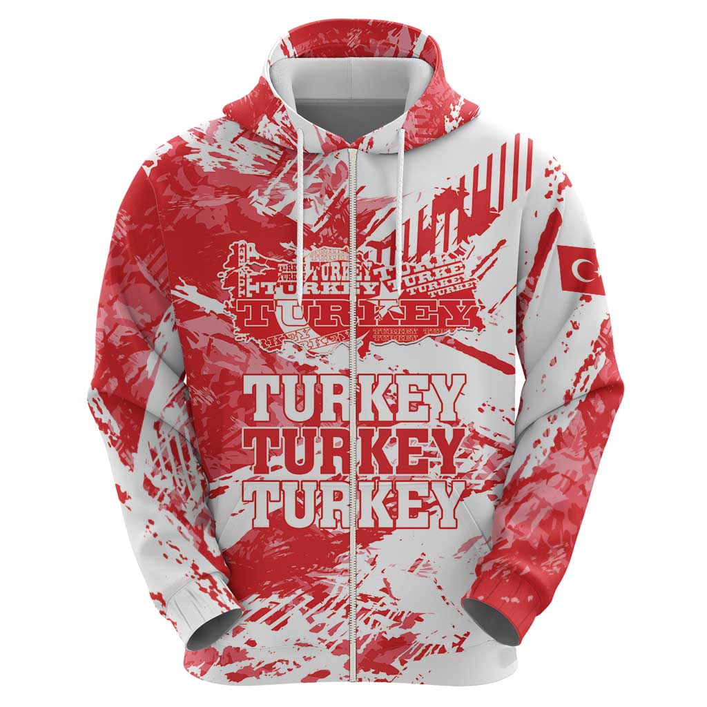 Personalised Turkey Hoodie Turkiye Map Unique Grunge LT01