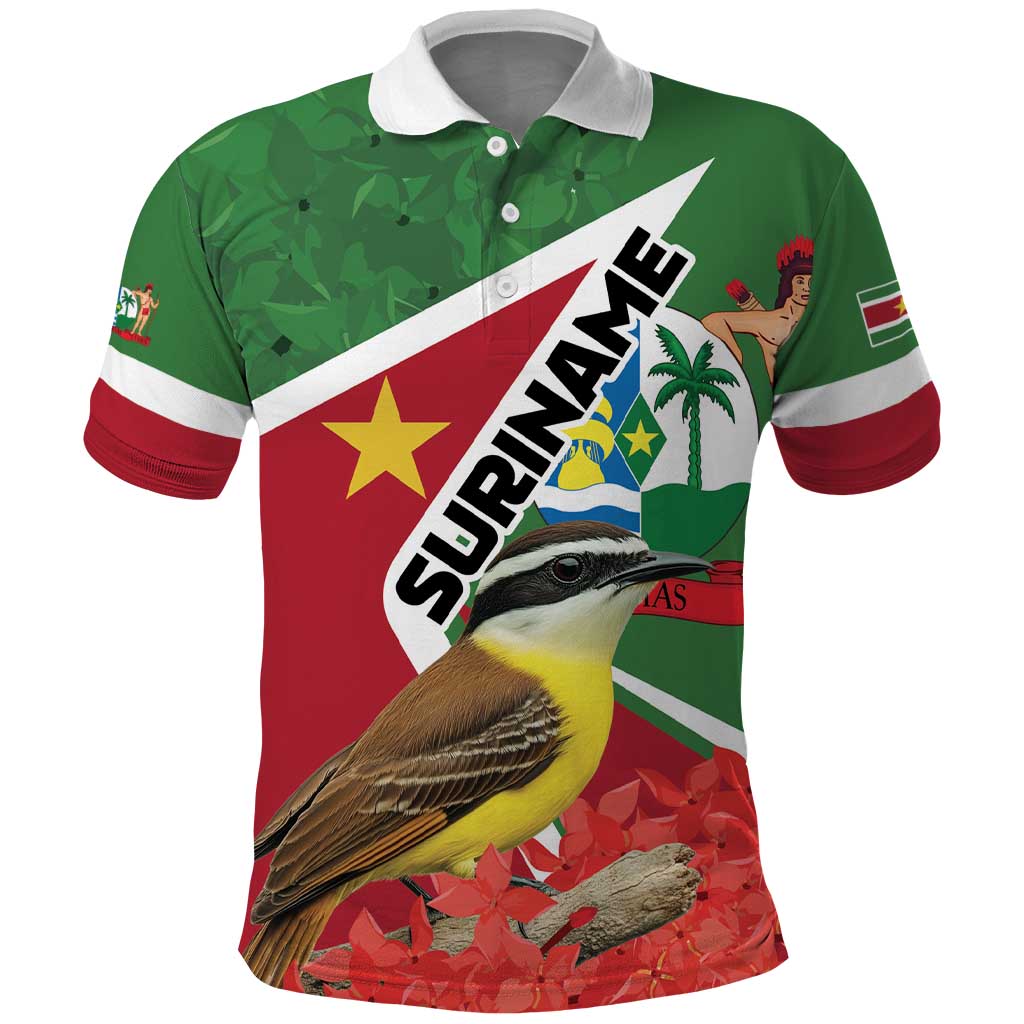 Personalized Suriname Polo Shirt Gerechtigheid Vroomheid Vertrouwen LT01