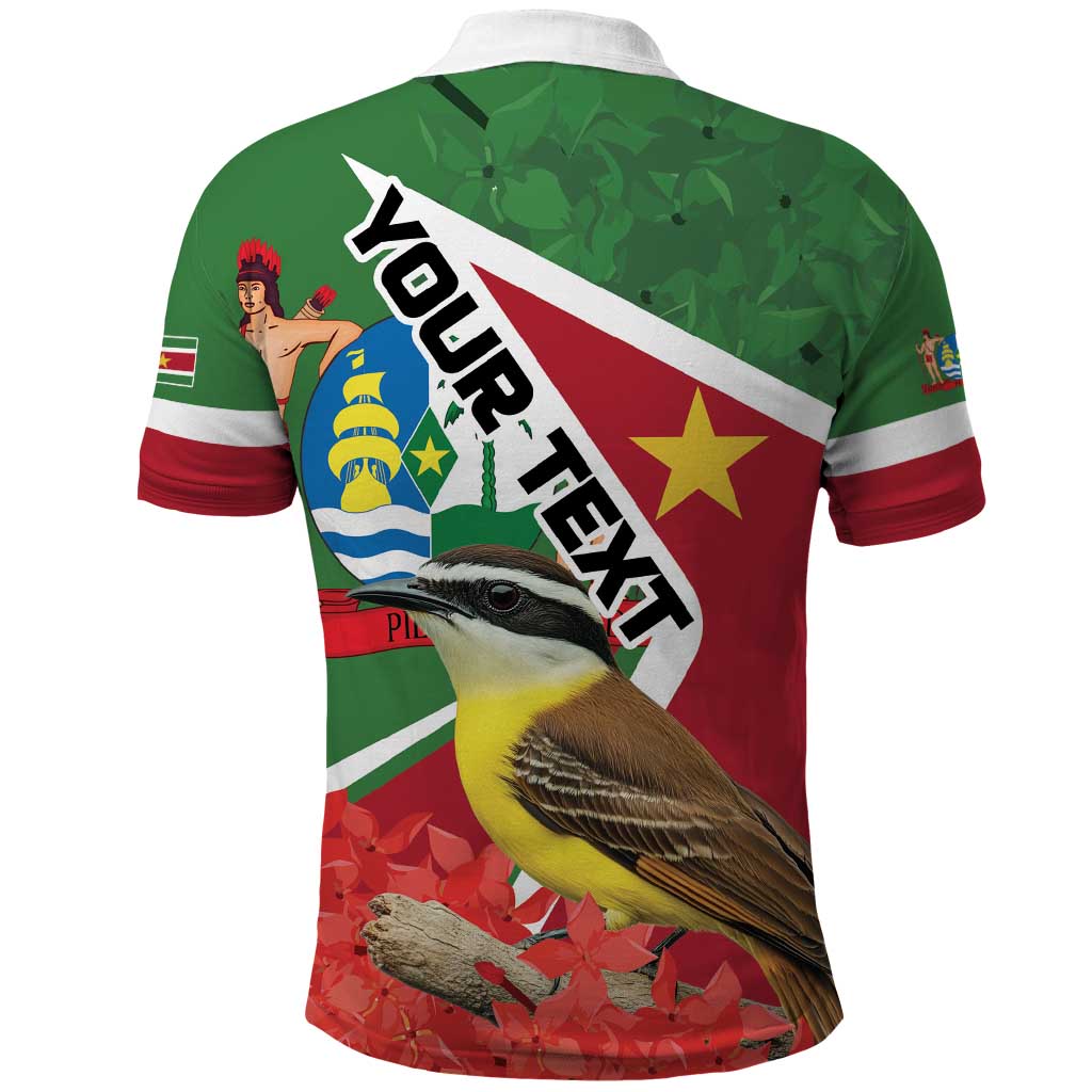 Personalized Suriname Polo Shirt Gerechtigheid Vroomheid Vertrouwen LT01