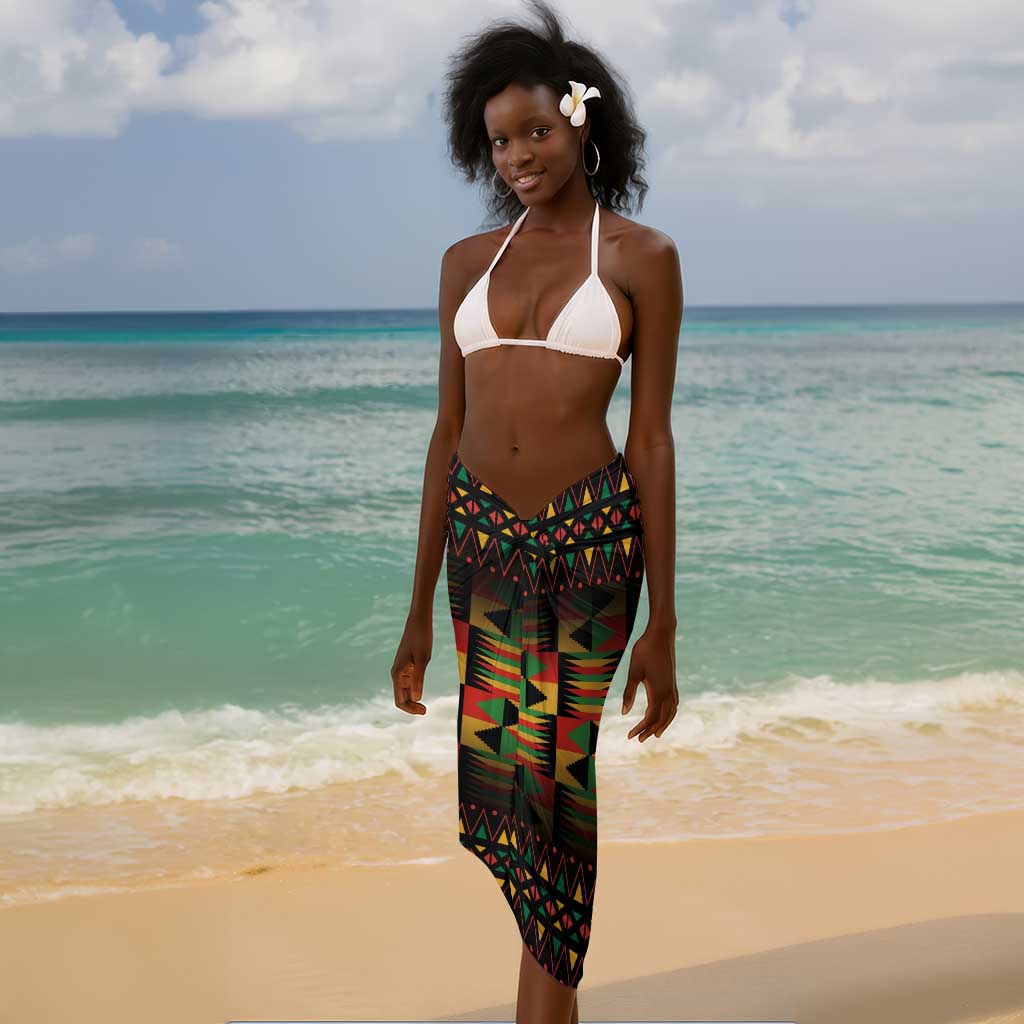 Kwanzaa Festival Sarong with Kinara Candles and African Pattern LT01