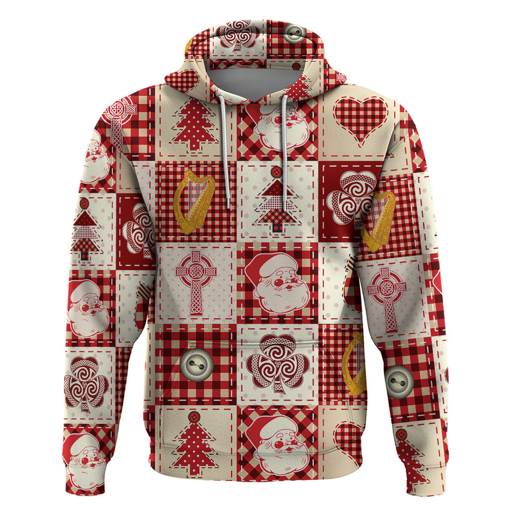 Ireland Christmas Hoodie Irish Celtic Xmas Patchwork Style LT01