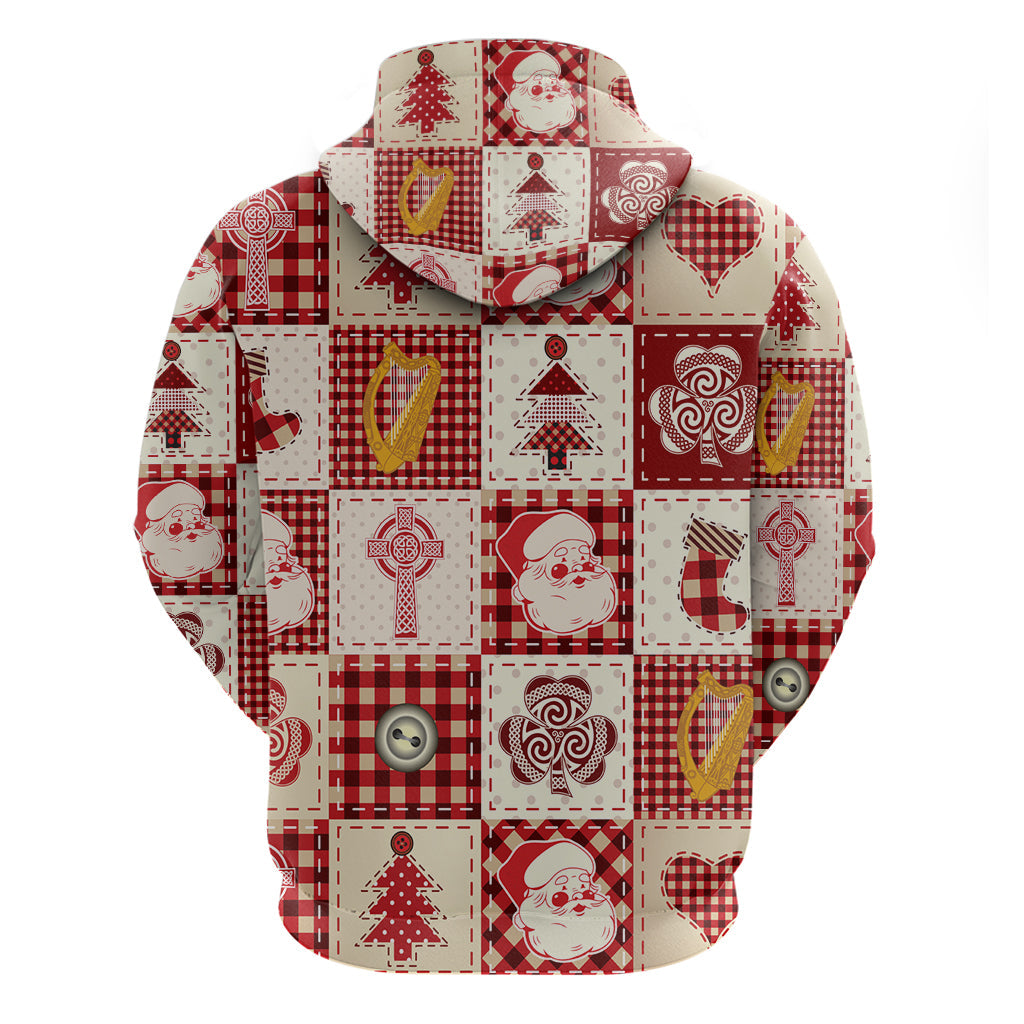 Ireland Christmas Hoodie Irish Celtic Xmas Patchwork Style LT01