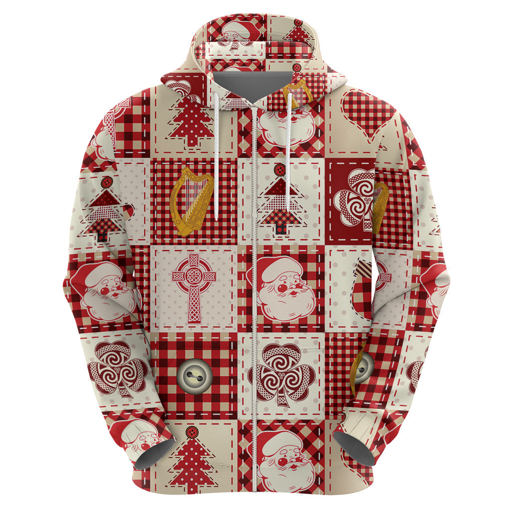 Ireland Christmas Hoodie Irish Celtic Xmas Patchwork Style LT01
