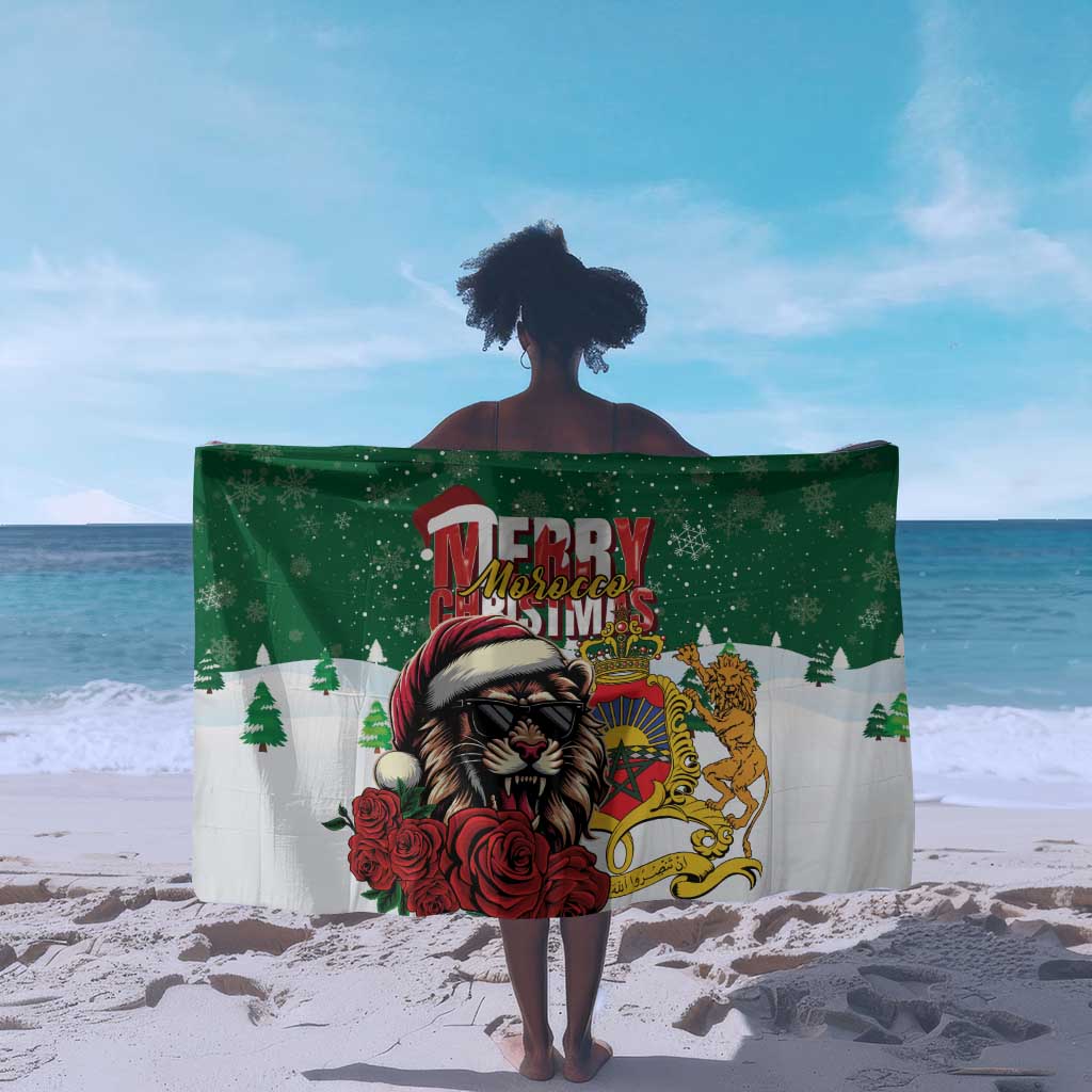 Morocco Christmas Sarong Santa Lion With Rose Xmas Vibe LT01