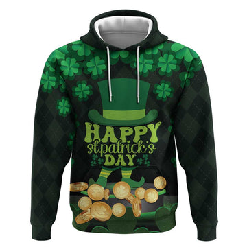 Ireland St Patrick's Day Hoodie Irish Shamrocks Leprechaun LT01