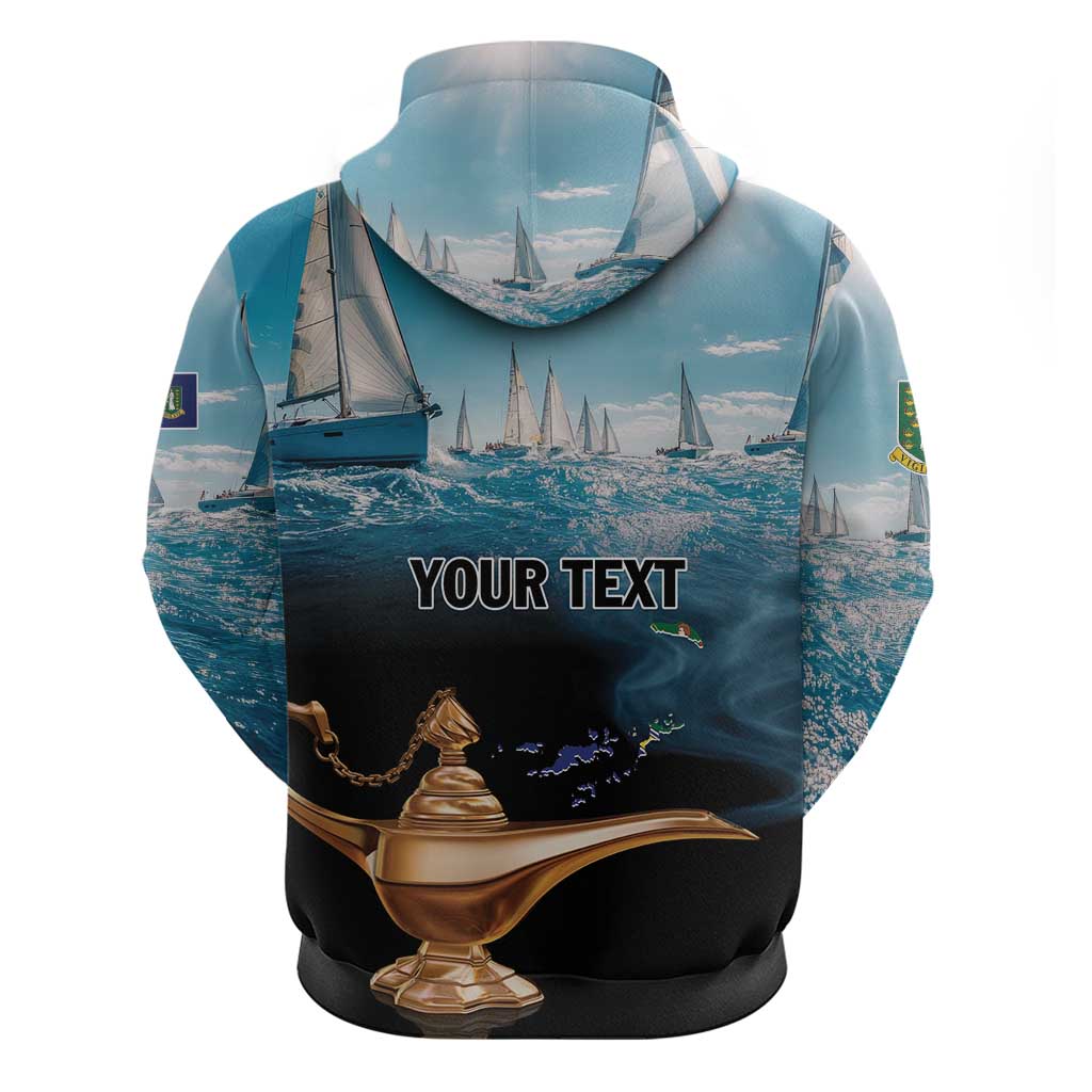 Personalised British Virgin Islands Hoodie Vigilate Golden Lamps LT01