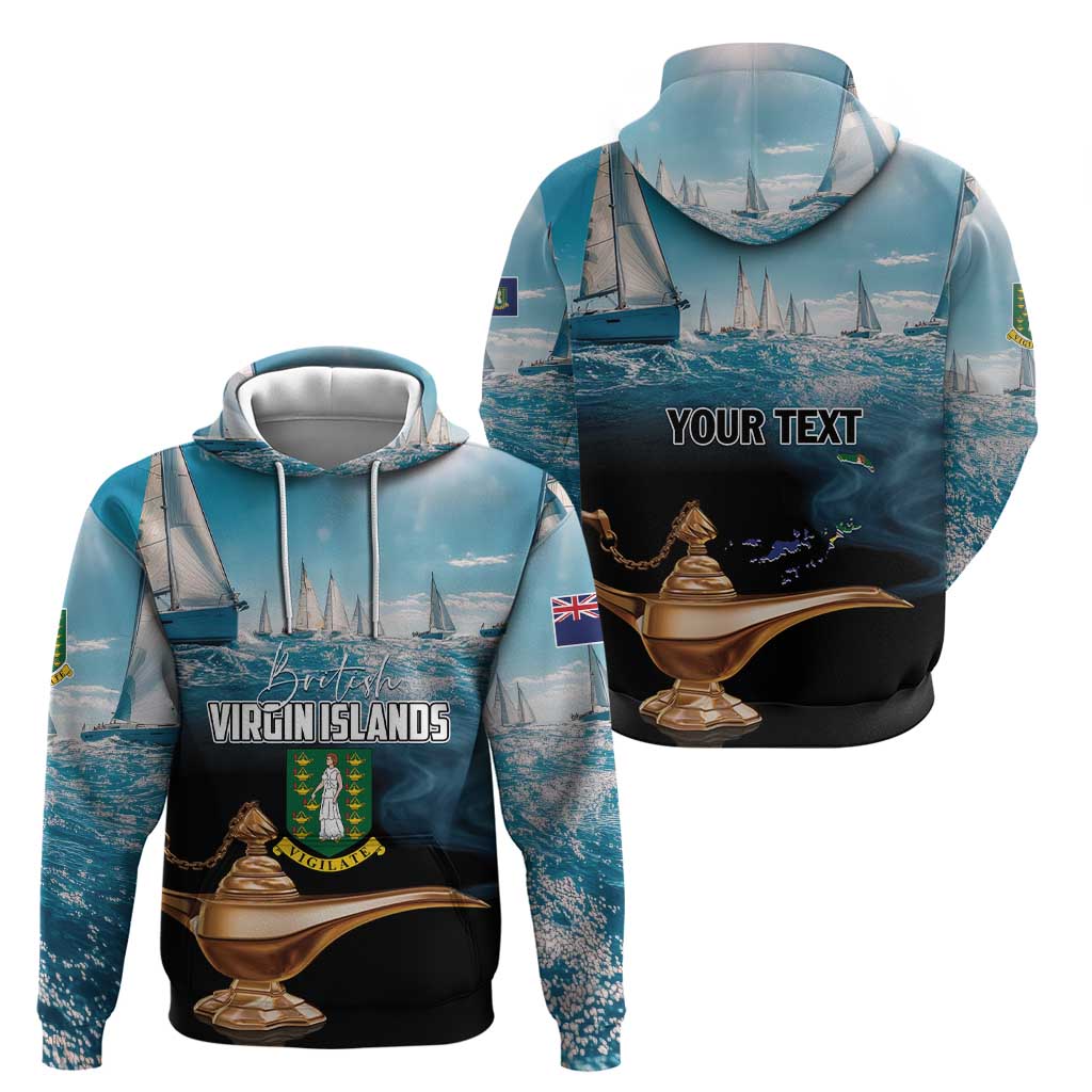 Personalised British Virgin Islands Hoodie Vigilate Golden Lamps LT01