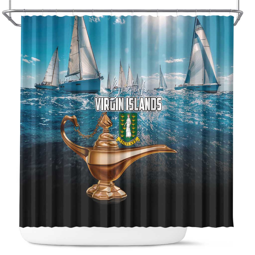 British Virgin Islands Shower Curtain Vigilate Golden Lamps LT01