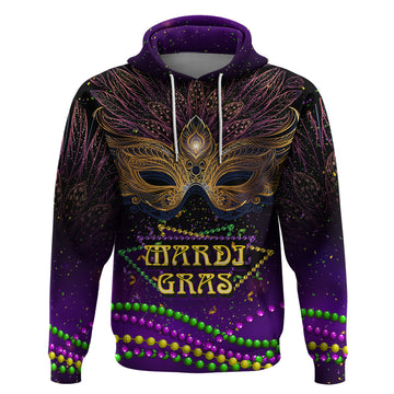 Mardi Gras 2024 Hoodie Carnival Mask Special Version LT01