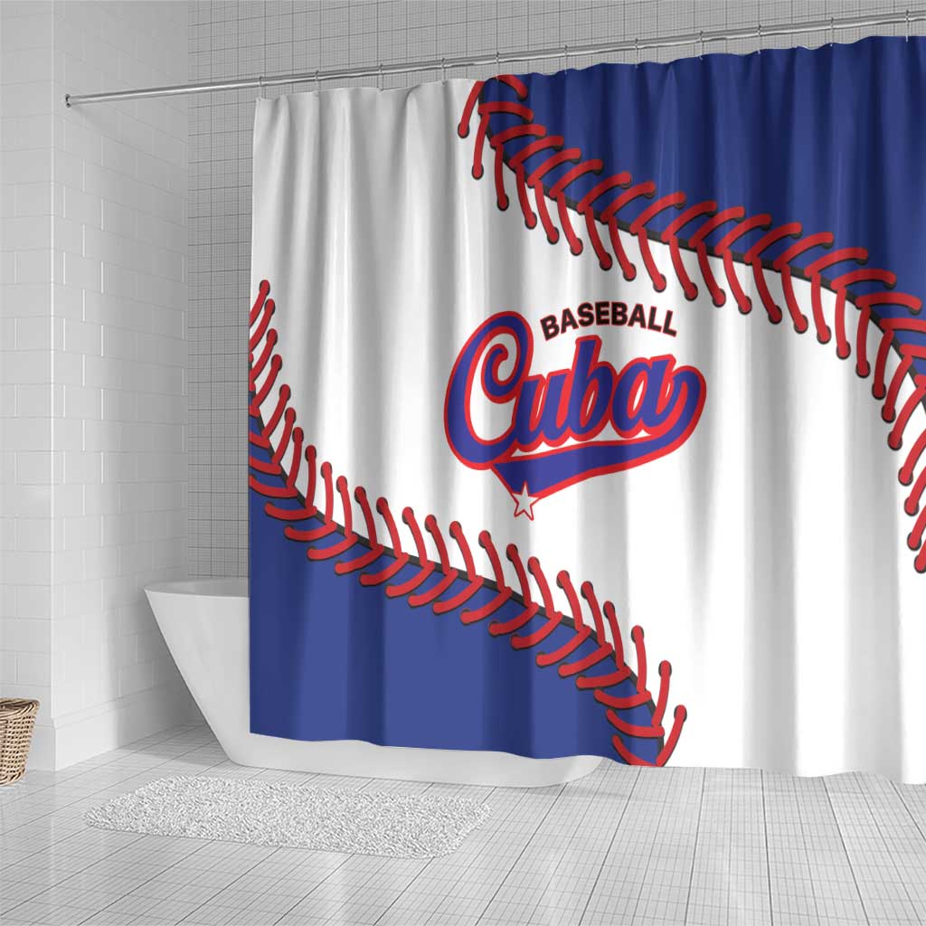 Custom Baseball Cuba 2025 Shower Curtain Cuba Powerhouse of Baseball LT01