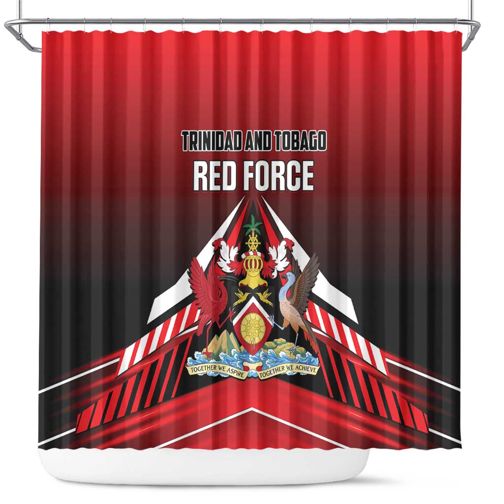 Custom Cricket Trinidad and Tobago Red Force Shower Curtain Go Champion LT01
