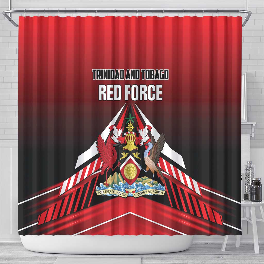 Custom Cricket Trinidad and Tobago Red Force Shower Curtain Go Champion LT01