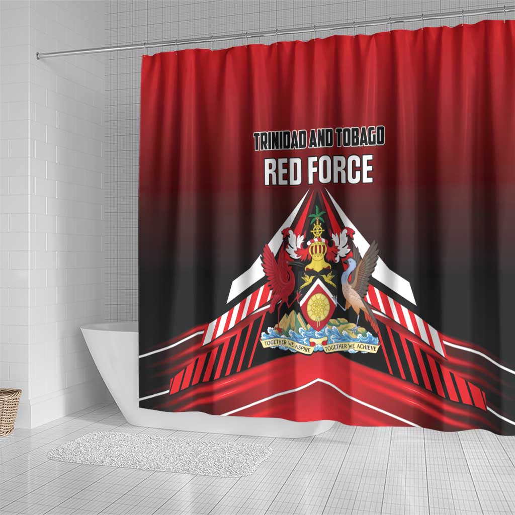 Custom Cricket Trinidad and Tobago Red Force Shower Curtain Go Champion LT01