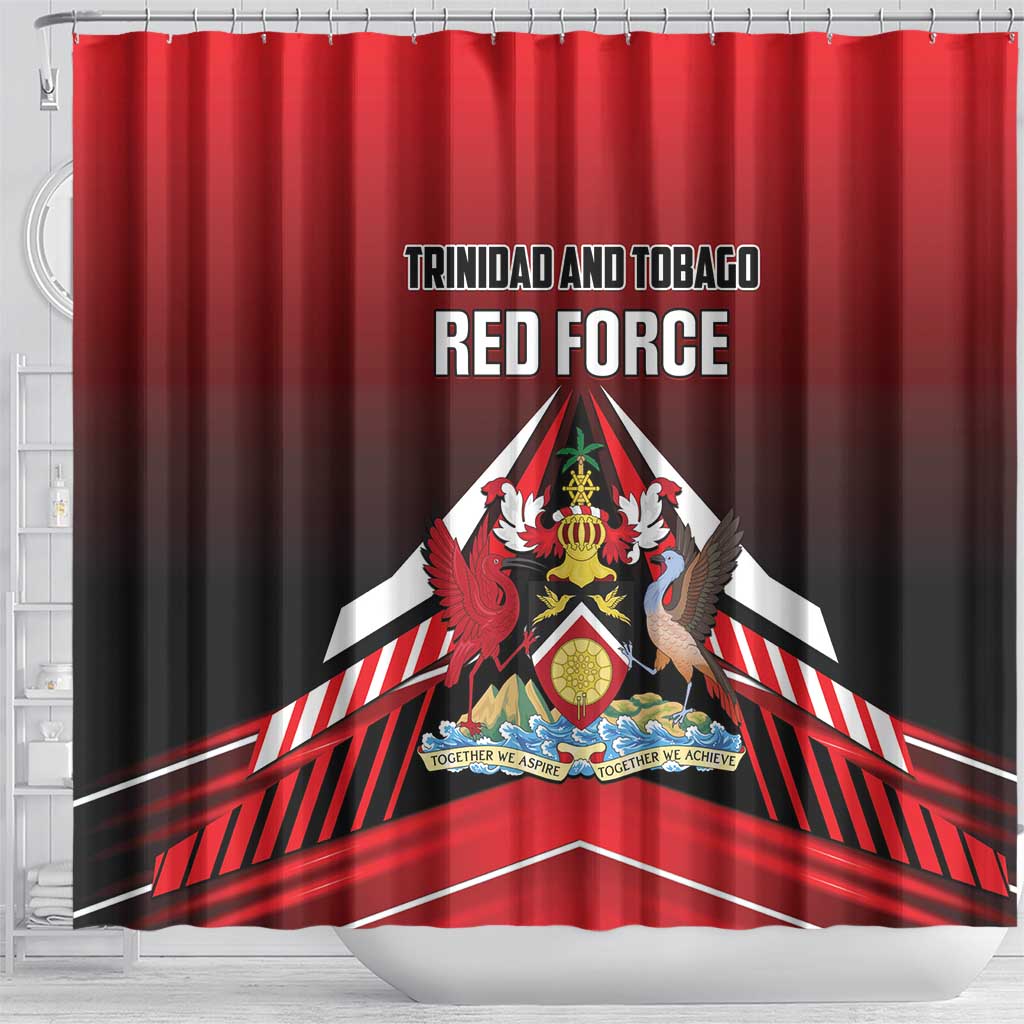 Custom Cricket Trinidad and Tobago Red Force Shower Curtain Go Champion LT01