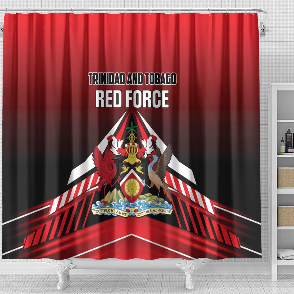 Custom Cricket Trinidad and Tobago Red Force Shower Curtain Go Champion LT01
