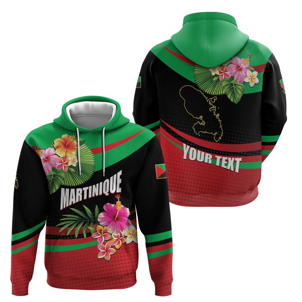 Personalized Martinique Tropical Flower Hoodie Matinik Beautiful Island LT01