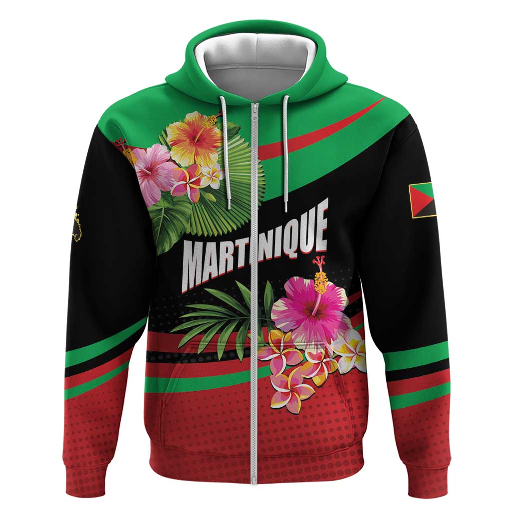 Personalized Martinique Tropical Flower Hoodie Matinik Beautiful Island LT01