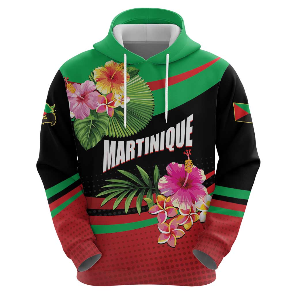 Personalized Martinique Tropical Flower Hoodie Matinik Beautiful Island LT01