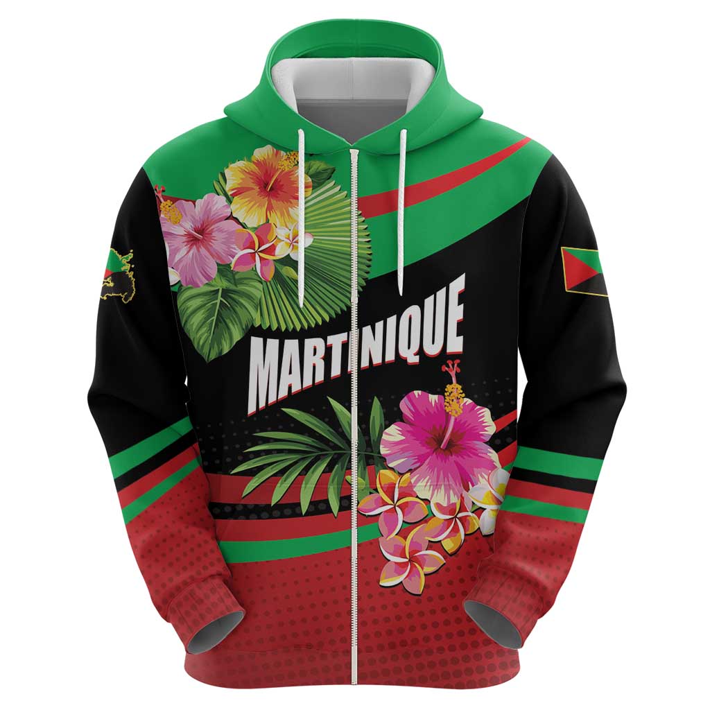 Personalized Martinique Tropical Flower Hoodie Matinik Beautiful Island LT01