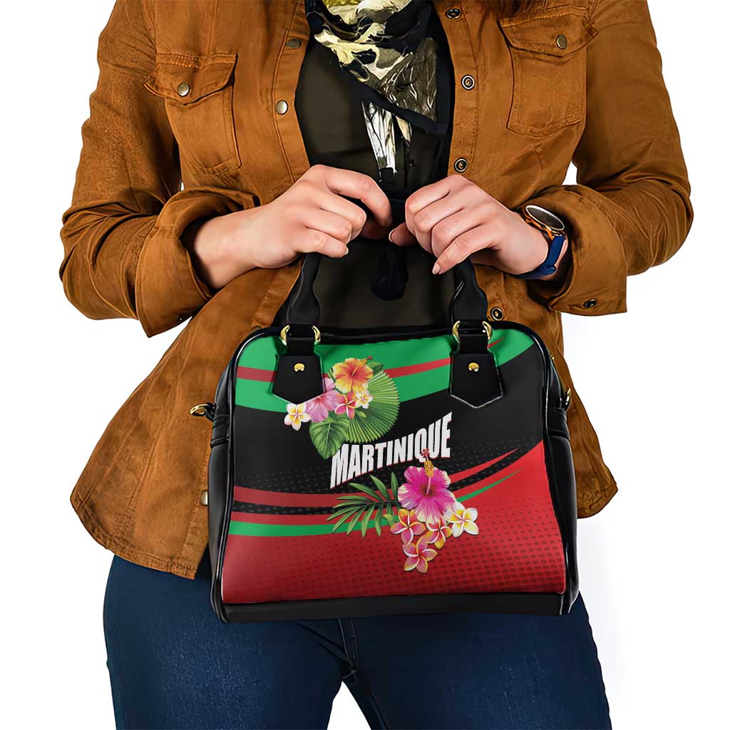 Personalized Martinique Tropical Flower Shoulder Handbag Matinik Beautiful Island LT01