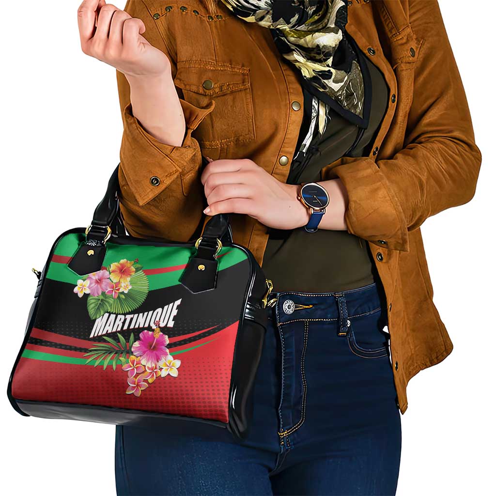 Personalized Martinique Tropical Flower Shoulder Handbag Matinik Beautiful Island LT01