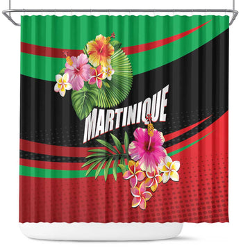 Personalized Martinique Tropical Flower Shower Curtain Matinik Beautiful Island LT01