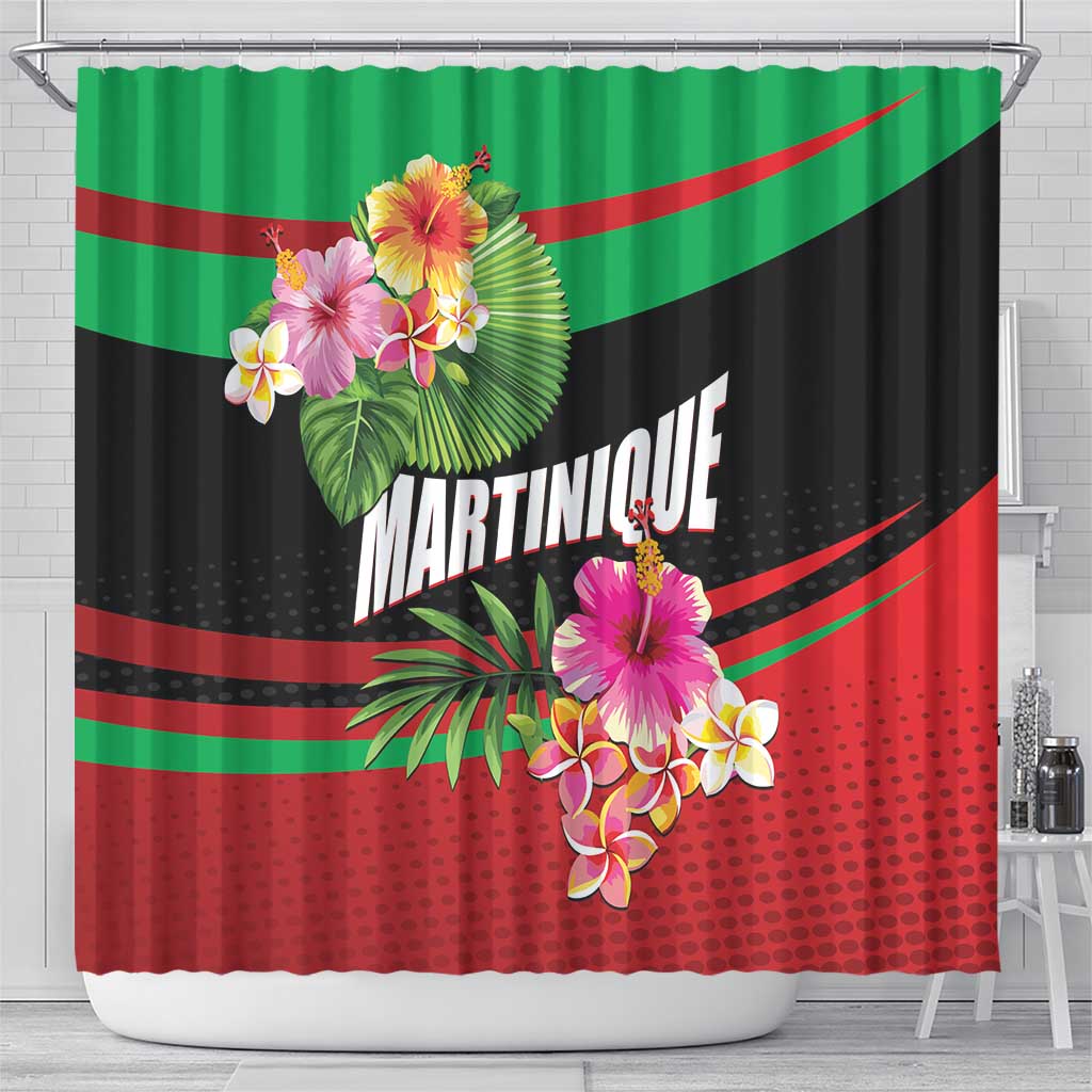 Personalized Martinique Tropical Flower Shower Curtain Matinik Beautiful Island LT01