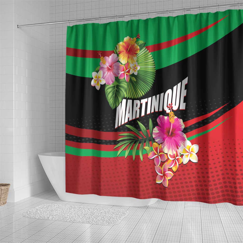 Personalized Martinique Tropical Flower Shower Curtain Matinik Beautiful Island LT01