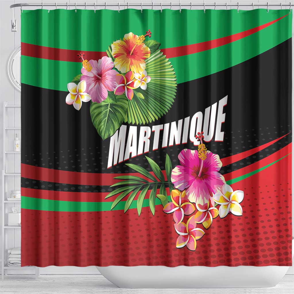 Personalized Martinique Tropical Flower Shower Curtain Matinik Beautiful Island LT01