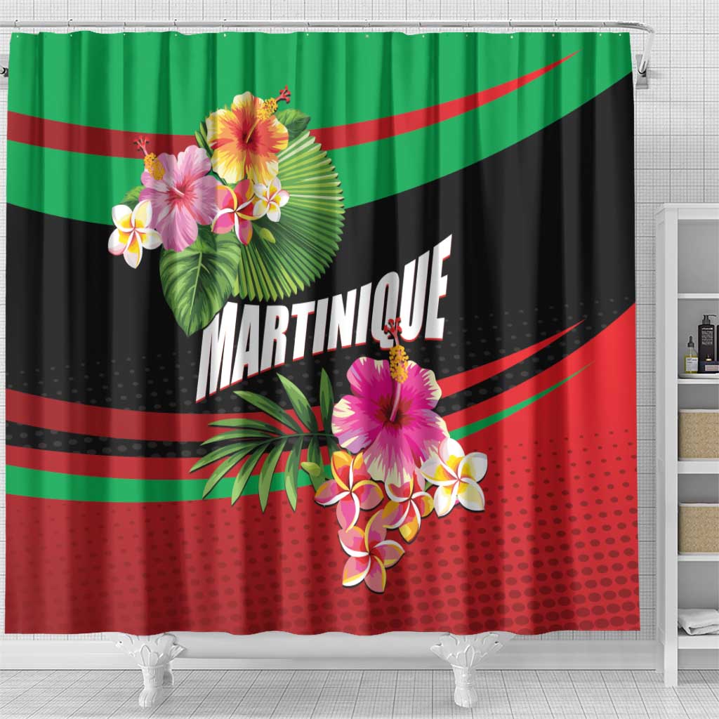 Personalized Martinique Tropical Flower Shower Curtain Matinik Beautiful Island LT01