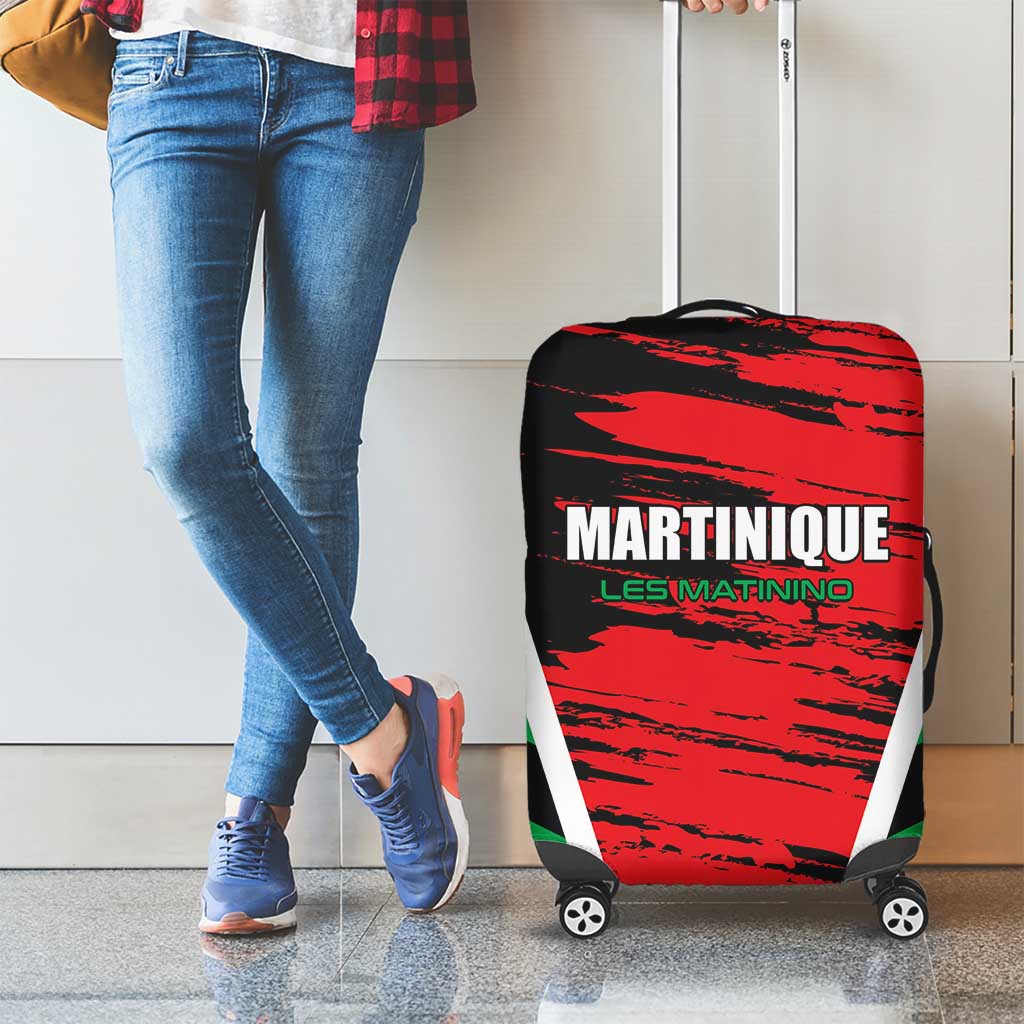 Custom Football Martinique Luggage Cover Les Matinino Go Champion LT01