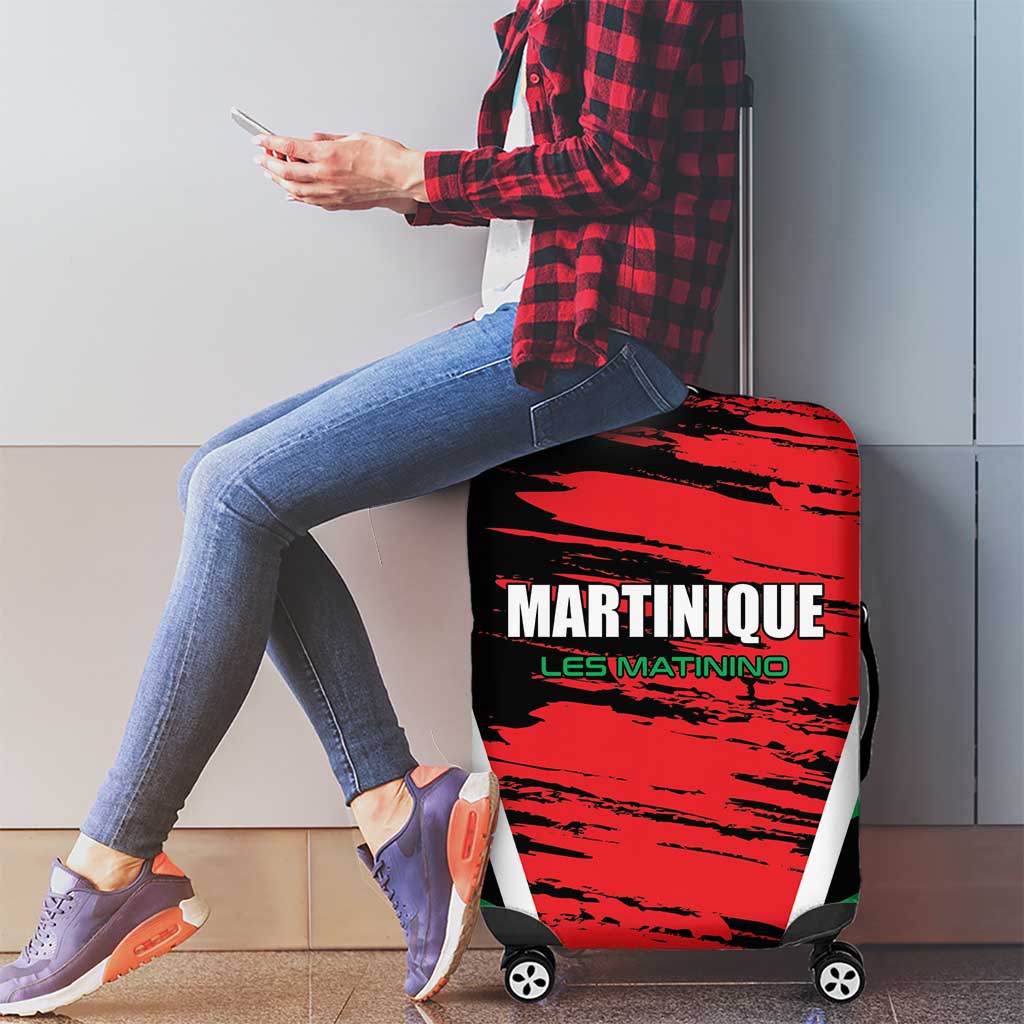 Custom Football Martinique Luggage Cover Les Matinino Go Champion LT01