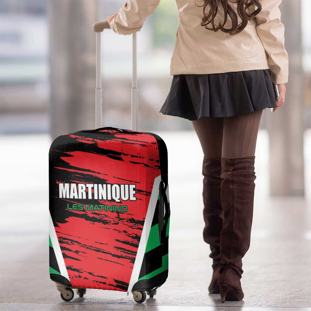 Custom Football Martinique Luggage Cover Les Matinino Go Champion LT01