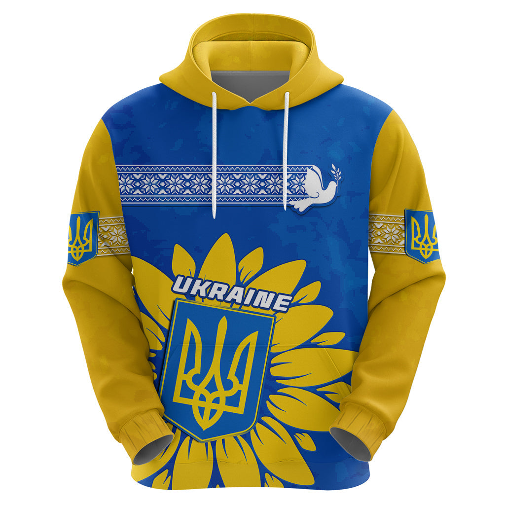 Ukraine Hoodie Ukrainian Coat Of Arms With Sunflower LT01