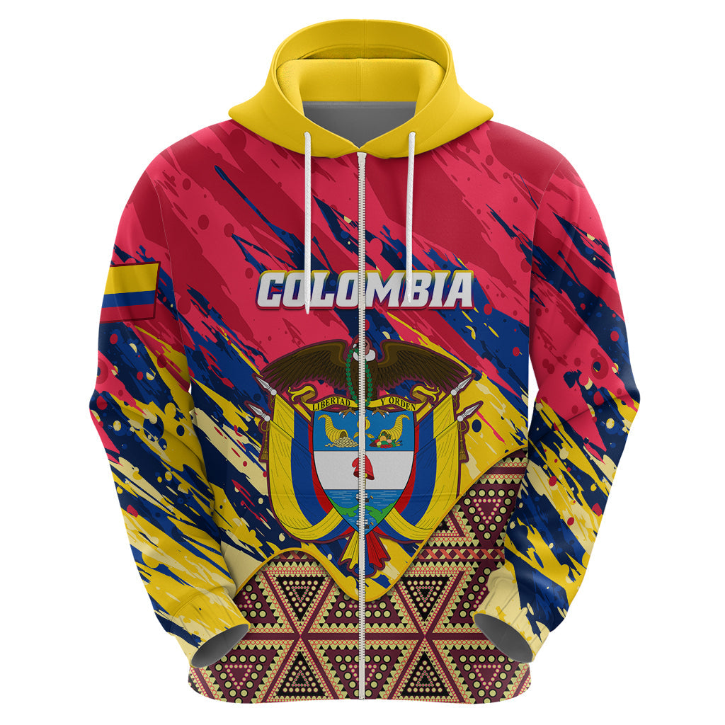 Colombia Hoodie Colombian Tribal Seamless Patterns LT01