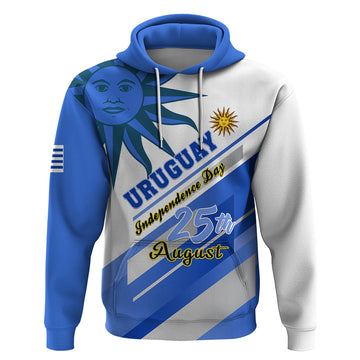 Personalised Uruguay Independence Day Hoodie Uruguayan Sol de Mayo Special Version LT01