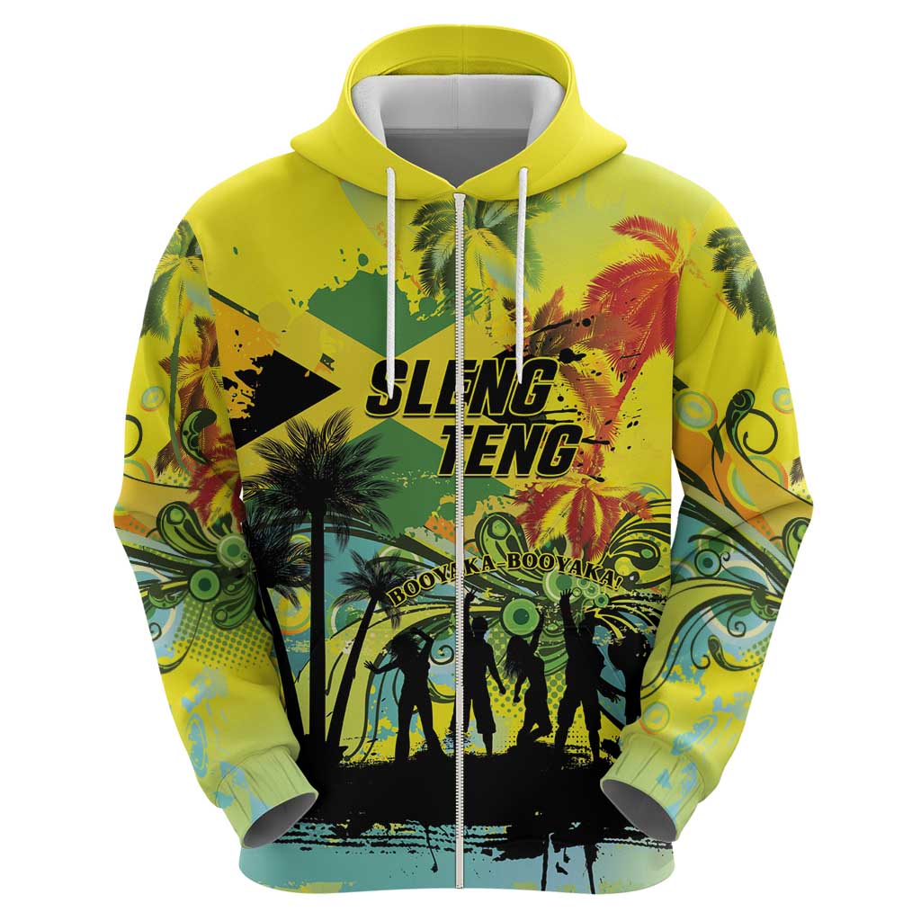 Personalized Jamaica Sleng Teng Riddim Hoodie Booyaka Booyaka LT01