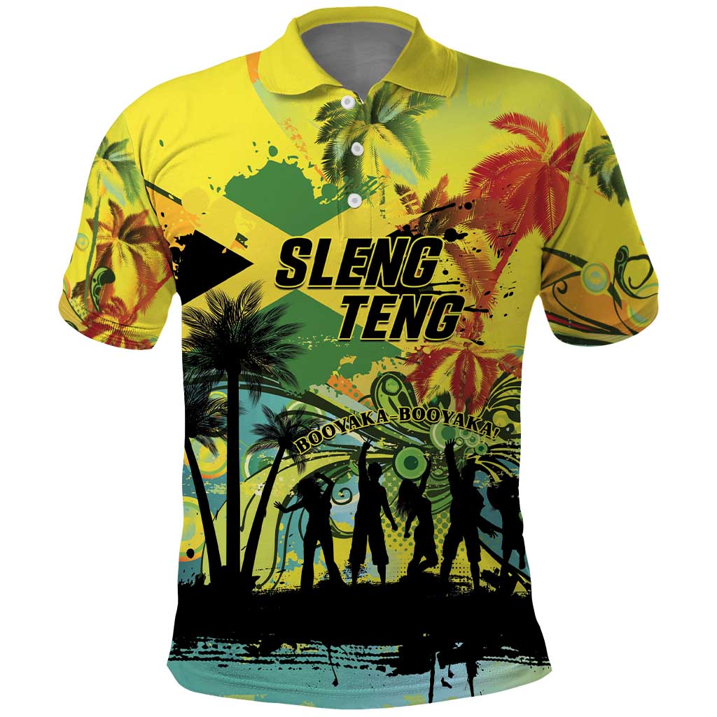 Personalized Jamaica Sleng Teng Riddim Polo Shirt Booyaka Booyaka LT01