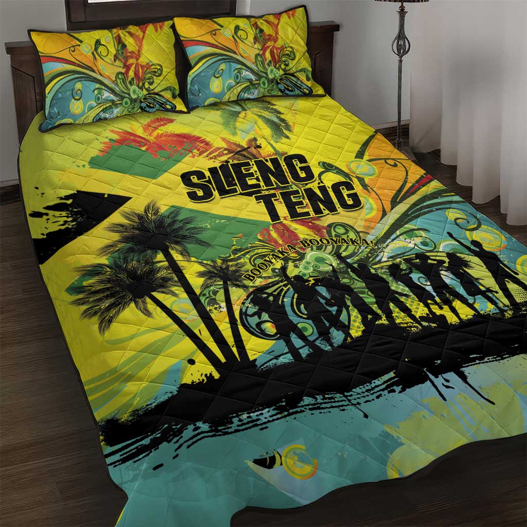 Jamaica Sleng Teng Riddim Quilt Bed Set Booyaka Booyaka LT01
