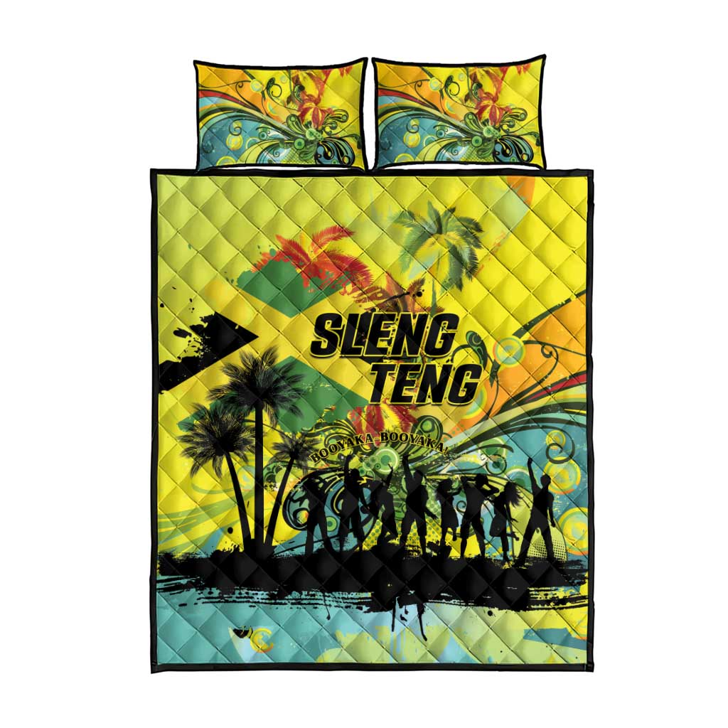 Jamaica Sleng Teng Riddim Quilt Bed Set Booyaka Booyaka LT01