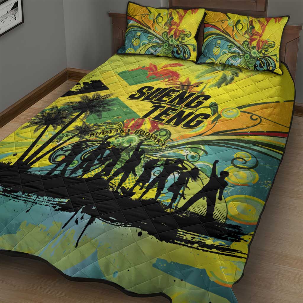 Jamaica Sleng Teng Riddim Quilt Bed Set Booyaka Booyaka LT01