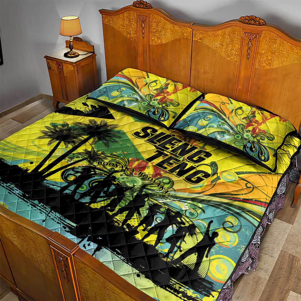 Jamaica Sleng Teng Riddim Quilt Bed Set Booyaka Booyaka LT01