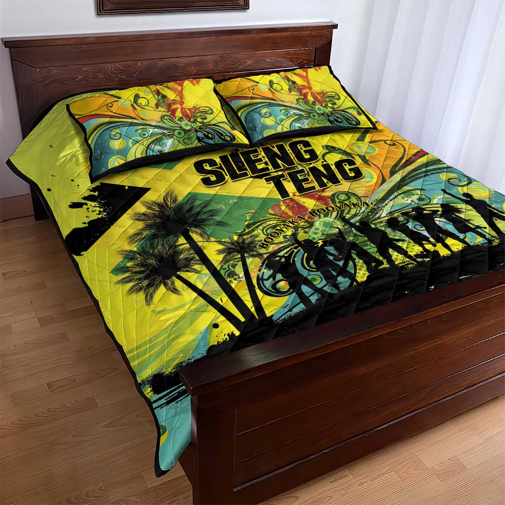 Jamaica Sleng Teng Riddim Quilt Bed Set Booyaka Booyaka LT01