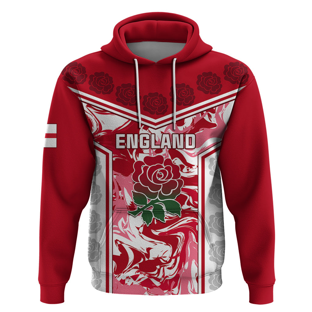Custom England Rugby Hoodie The Red Rose Come On 2023 World Cup LT01